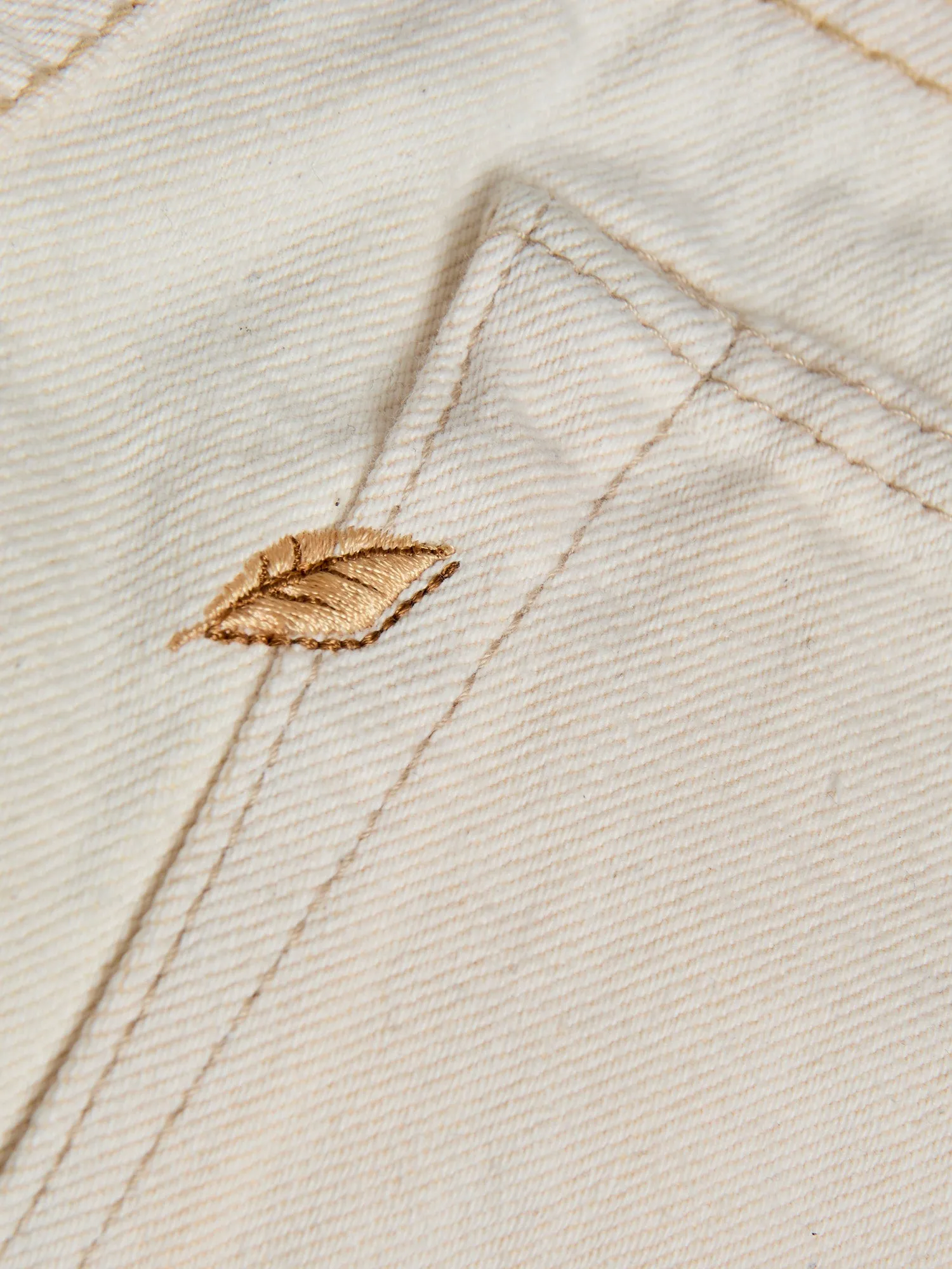 1172-2 "Ecru Beige" 14oz Rinsed Selvedge Denim - Relaxed Tapered Fit