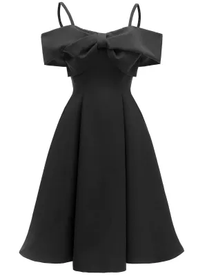 1950s Cold Shoulder Wedding Guest Dress