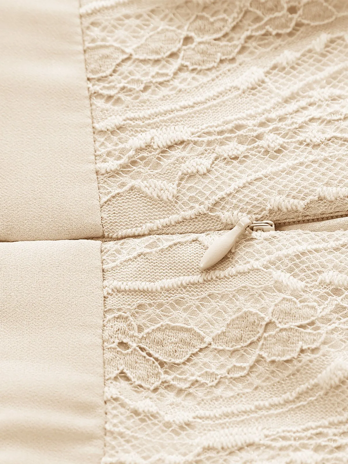 1950s Long Sleeve Chiffon Lace Dress