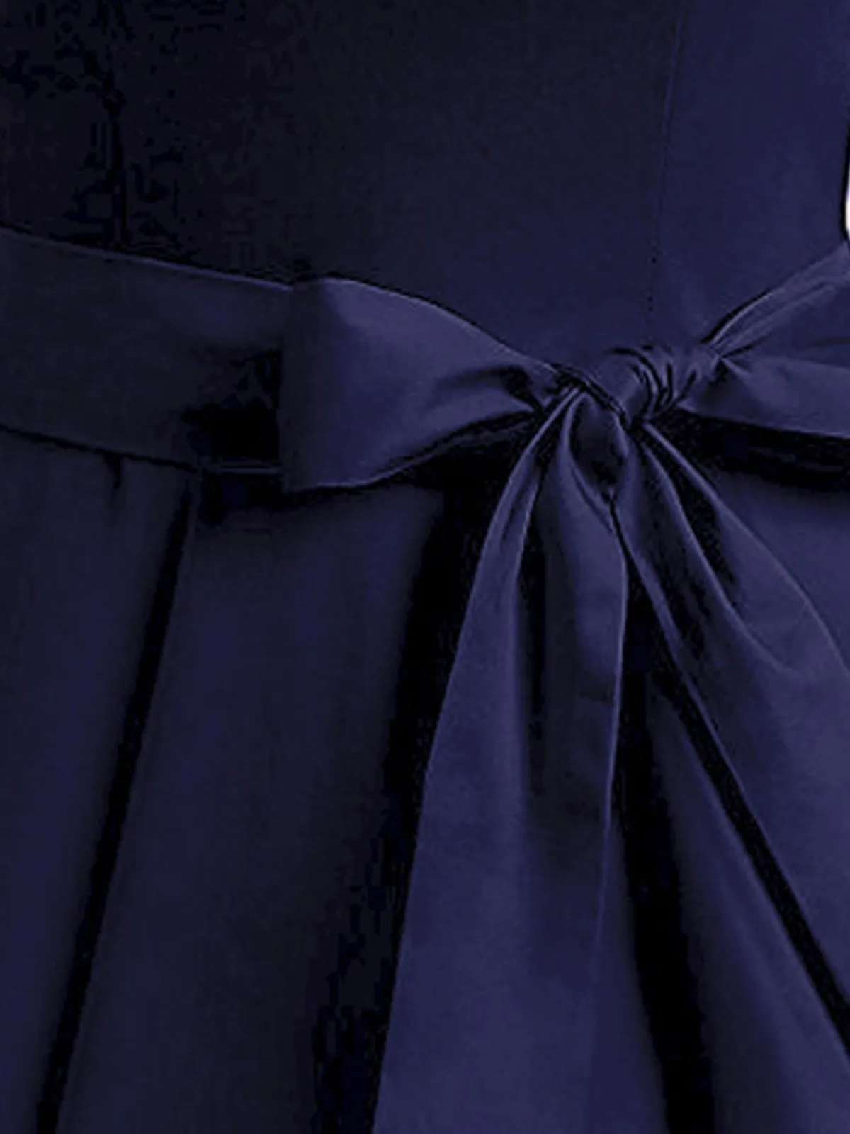 1950s Tie-Strap Bow Swing Dress