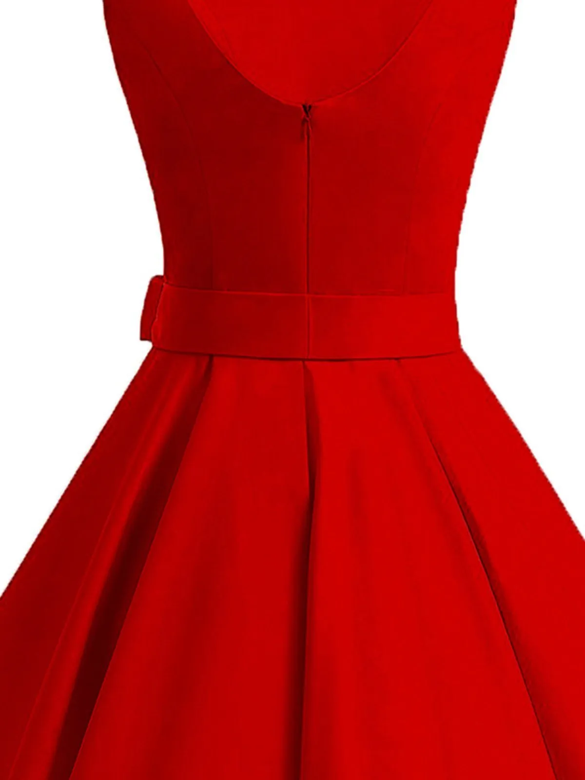 1950s Tie-Strap Bow Swing Dress