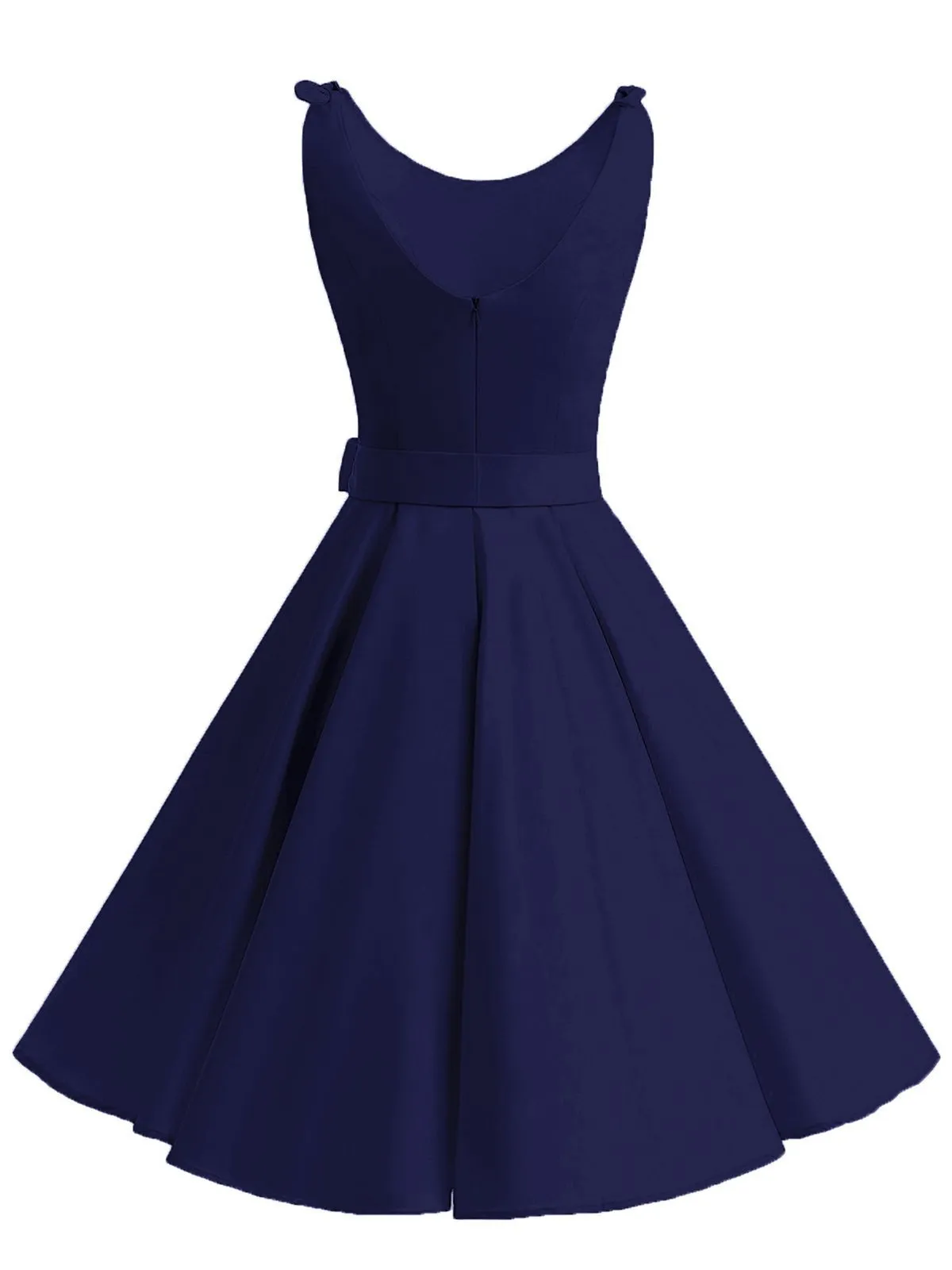 1950s Tie-Strap Bow Swing Dress
