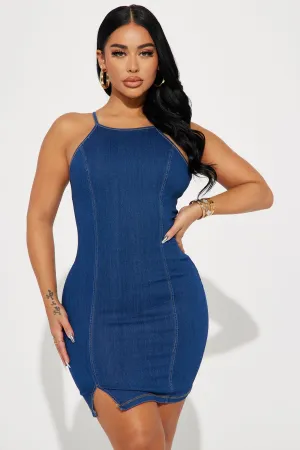 Abigail Denim Mini Dress - Denim