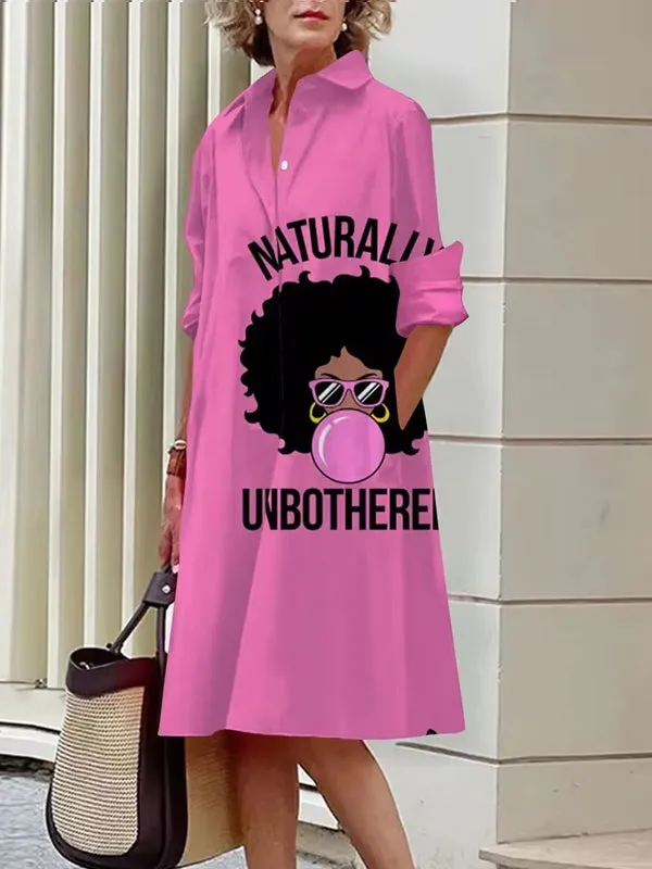 Abstract Print Women's Shirt Dresses