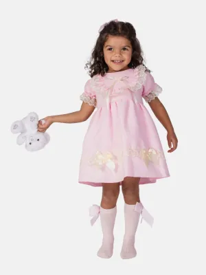 Baby Girl Maya Collection Spanish Dress-Coral Pink