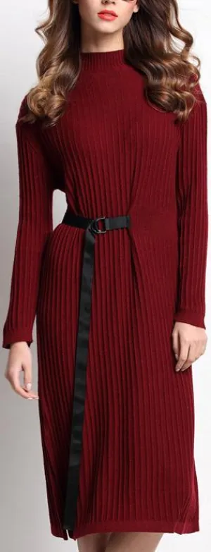Cashmere & Wool-Blend Knit Midi Dress