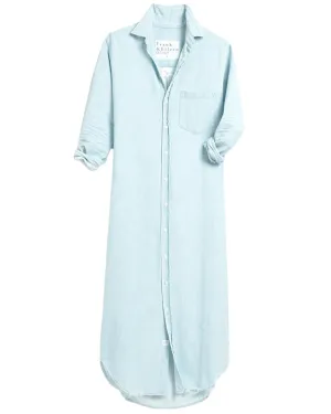 Classic Blue Tattered Denim Rory Maxi Shirt Dress