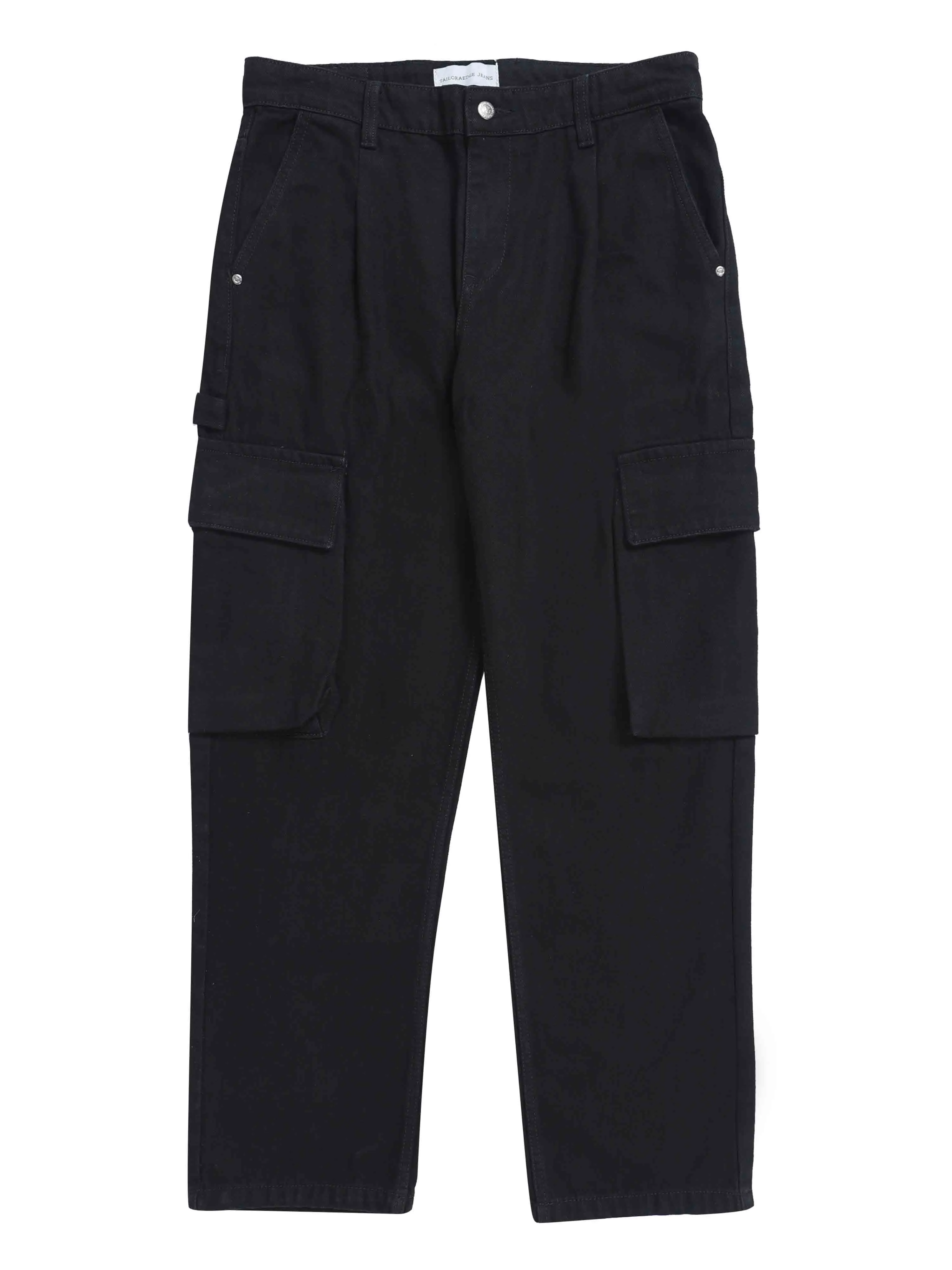 Classic Relaxed Black Denim Cargo