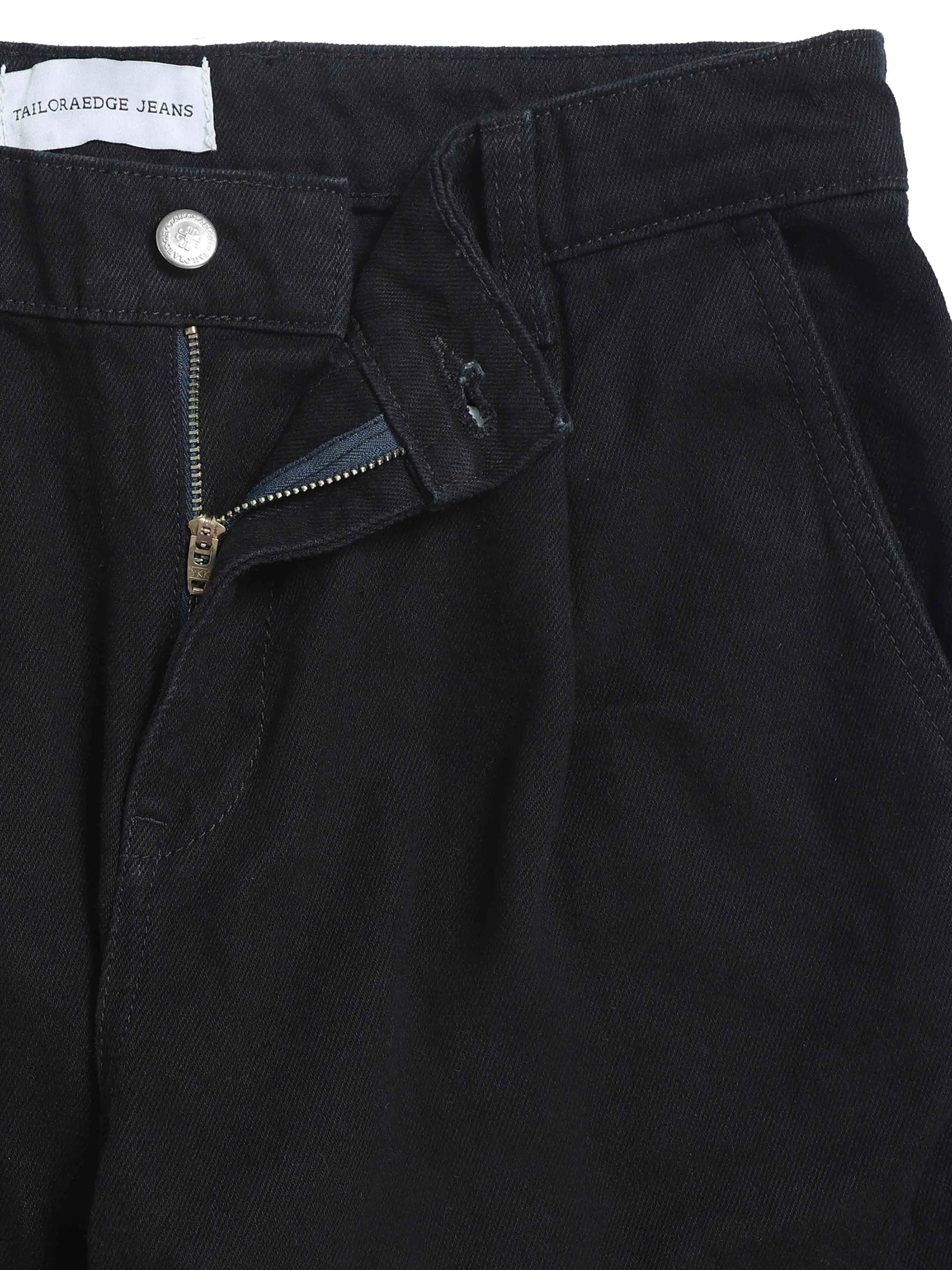 Classic Relaxed Black Denim Cargo
