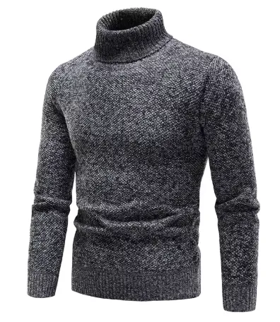 Classic Warm Men's Wool Turtleneck Sweater