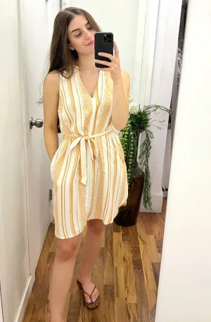 Dress Mind Code yellow stripe