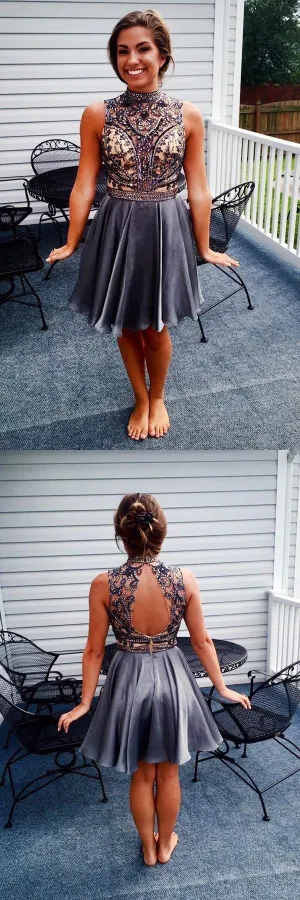 Elegant Beaded Short Homecoming Dresses Elyse HH13277