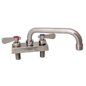 Evolution 4" Deck Mount S/S Faucet, 6" Swing Spout