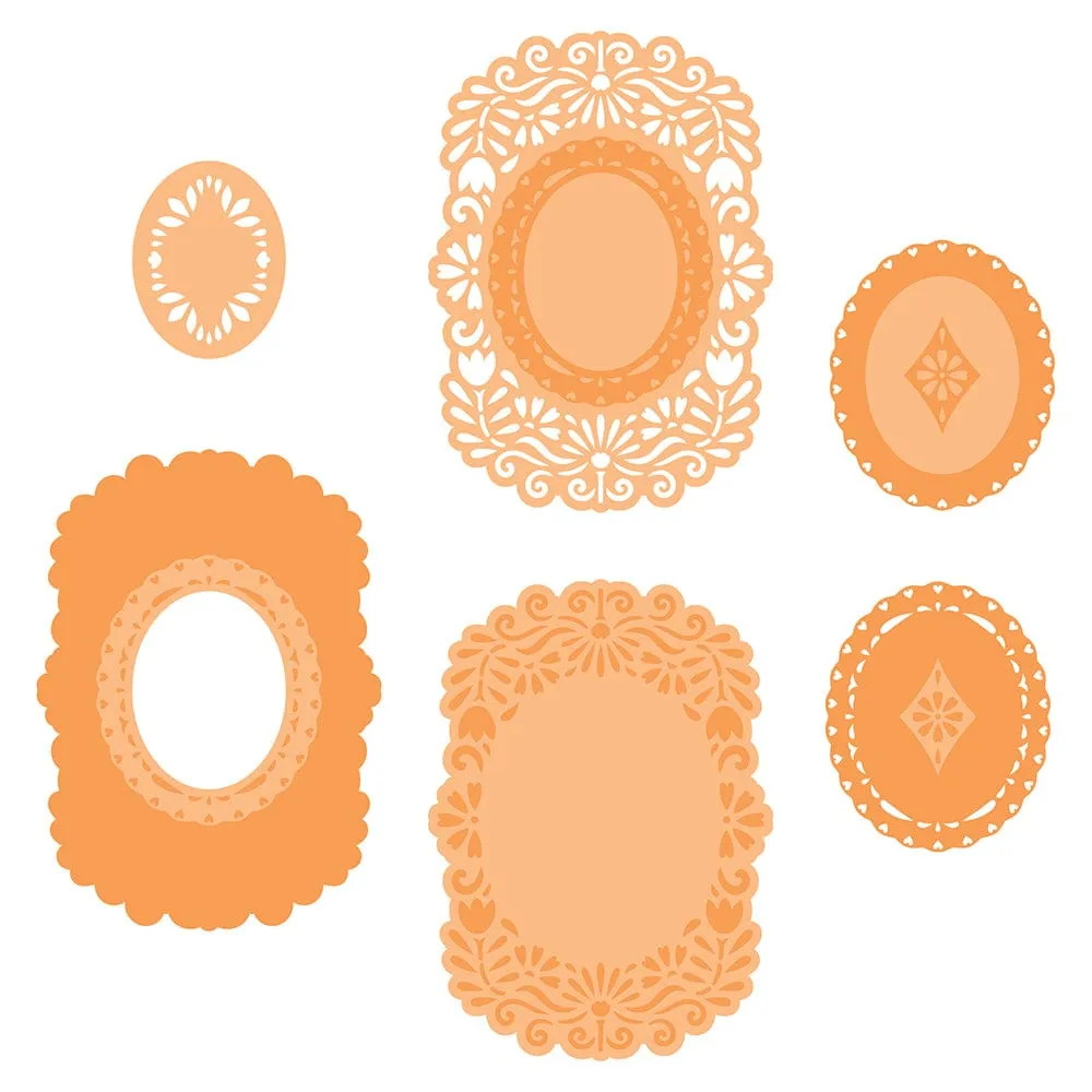 Folksy Floral Tulip Frames Die Set - 5117E