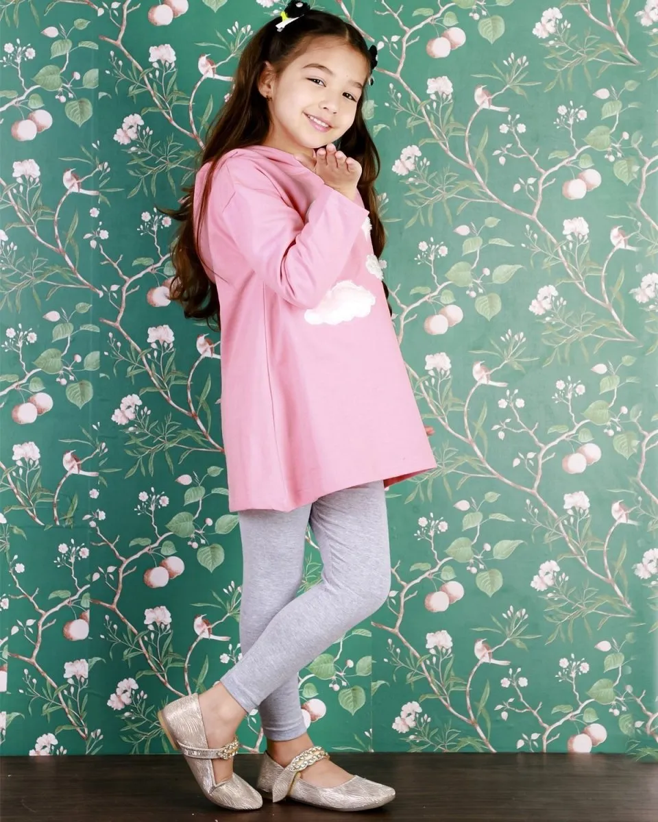 Girls Moon Christmas Magic Hooded Sweater Dress