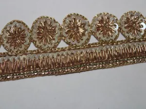 Golden & White Sequins Handwork Embroidered Border