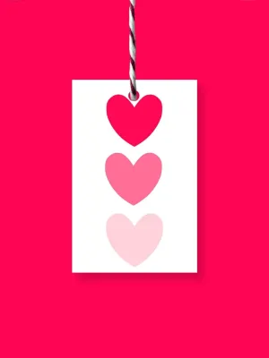Hearts swing gift tags