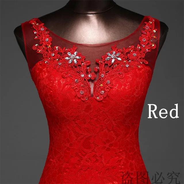 Hot sale free shipping Elegant beautiful lace flowers mermaid de mariage bridal dress
