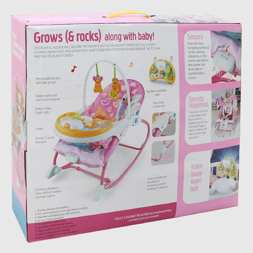 Infant To Toddler Rocker Dining Chair 3in1 (Pink)