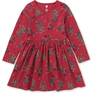Long Sleeve Wrap Dress in Turkish Tea Floral