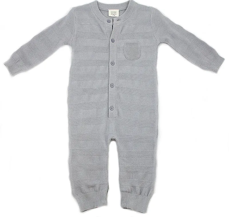 Milan Rib Knit Baby Coverall (2 Colors)