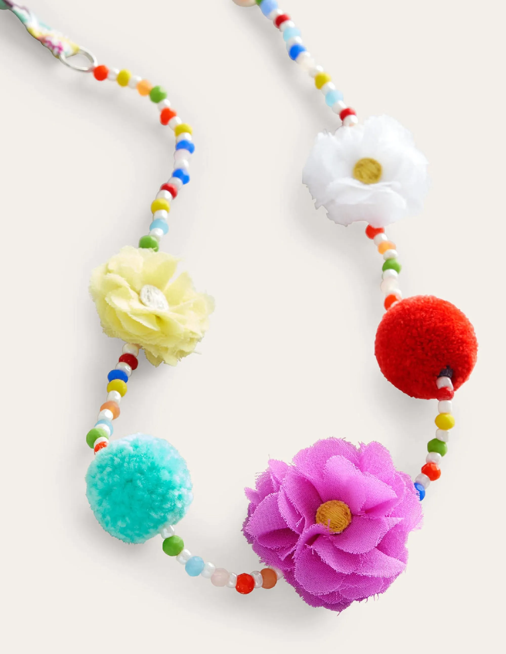 Necklace-Multi Beaded Flowers