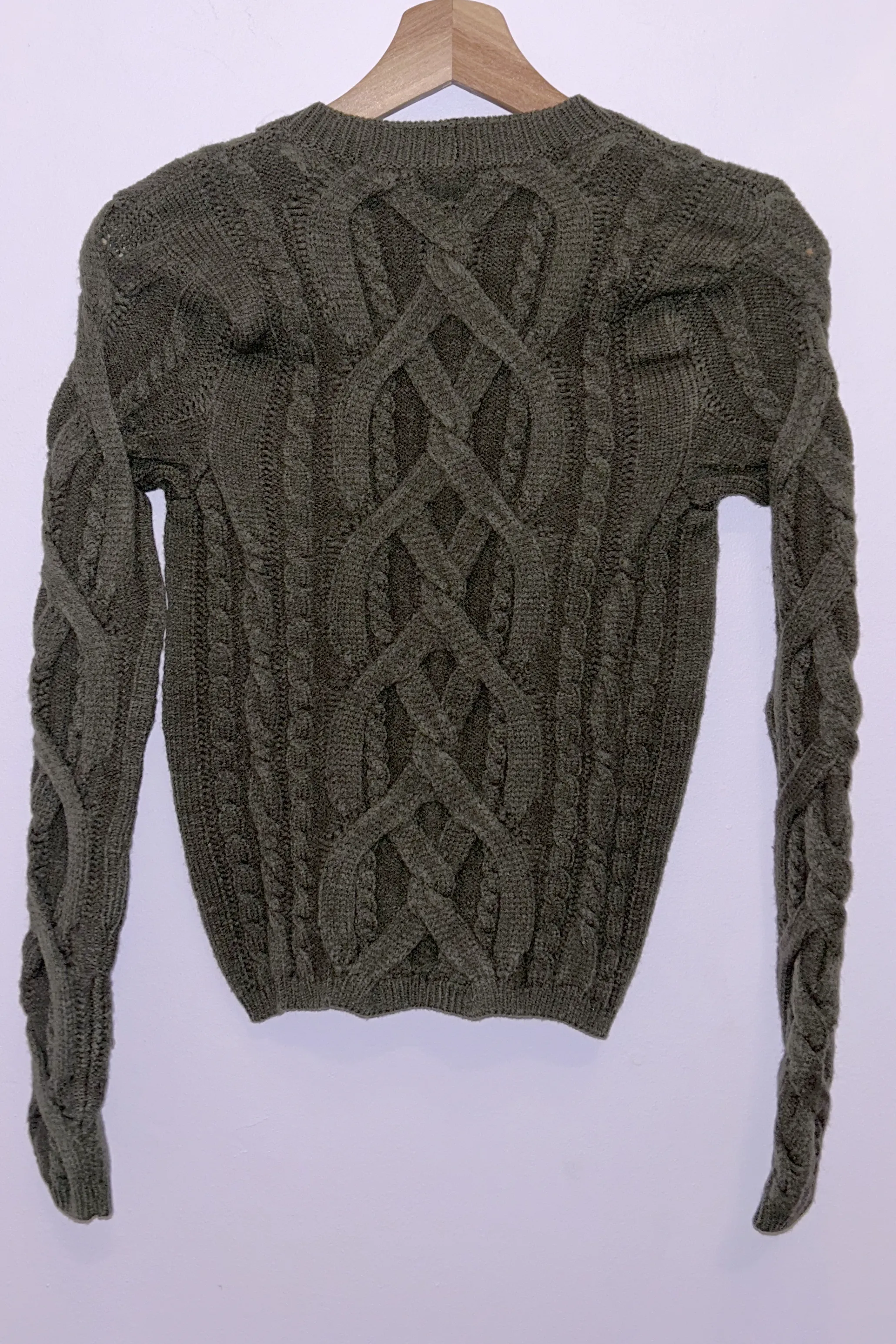 No.21 - Ribbed Detailed Sweater: Olive