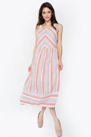 Nola Striped Midi Dress