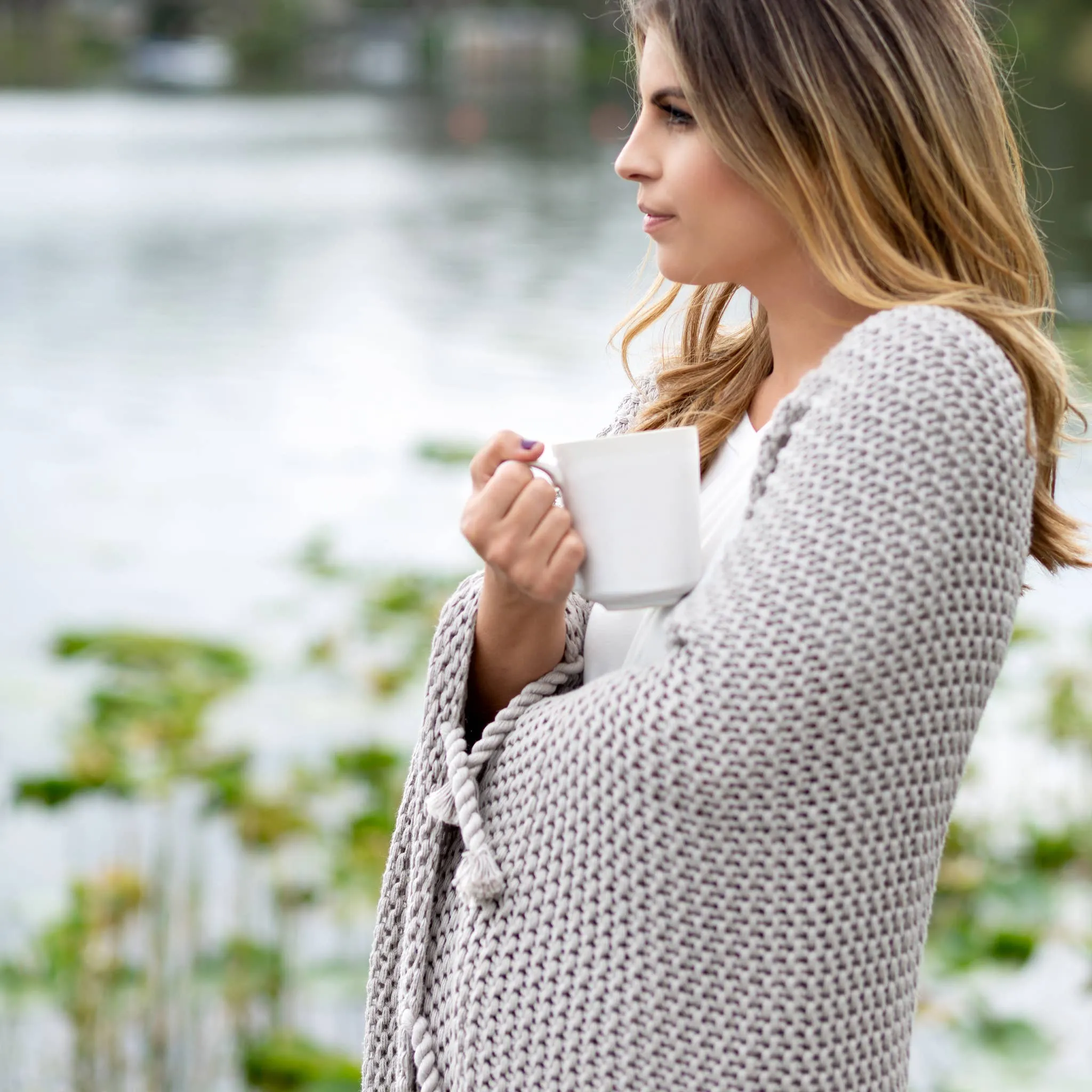 Organic Cotton Comfy Knit Throw