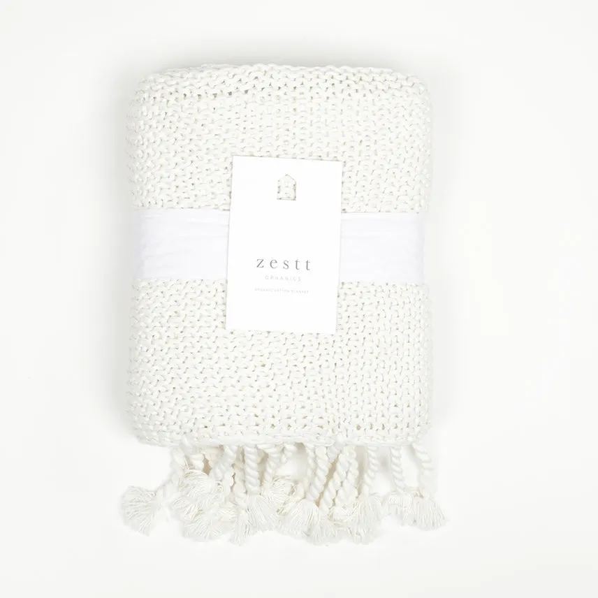 Organic Cotton Comfy Knit Throw