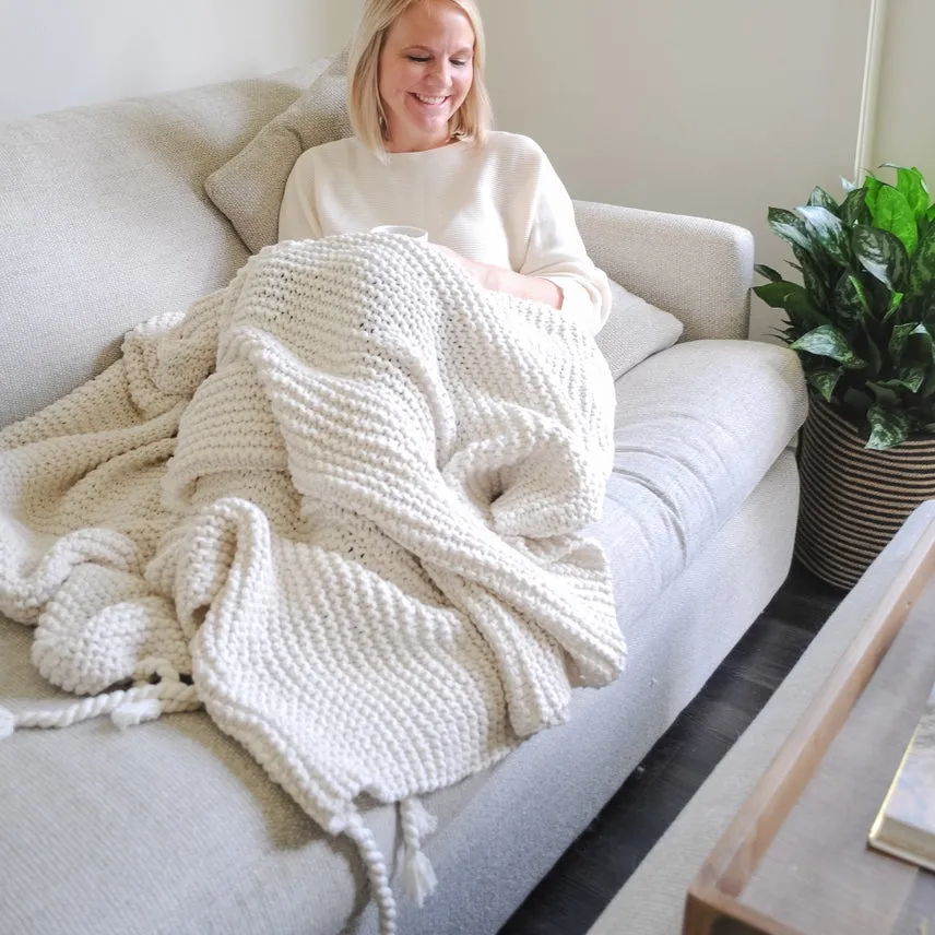 Organic Cotton Comfy Knit Throw