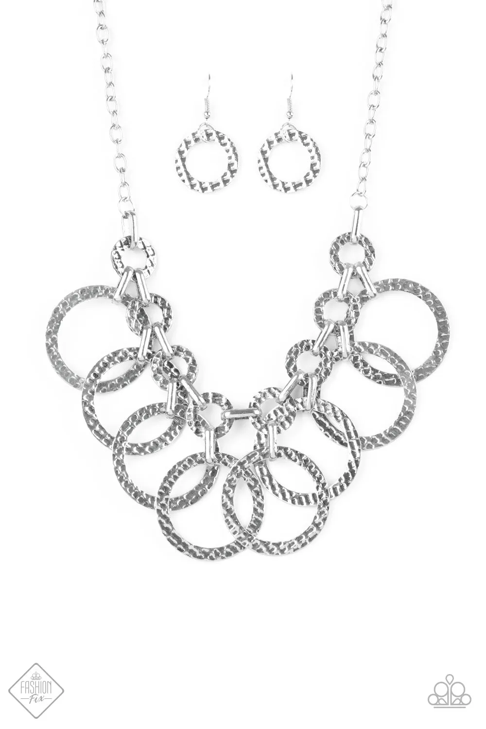 Paparazzi Accessories  - Jammin Jungle #N708 Peg - Silver Fashion Fix Necklace June 2019