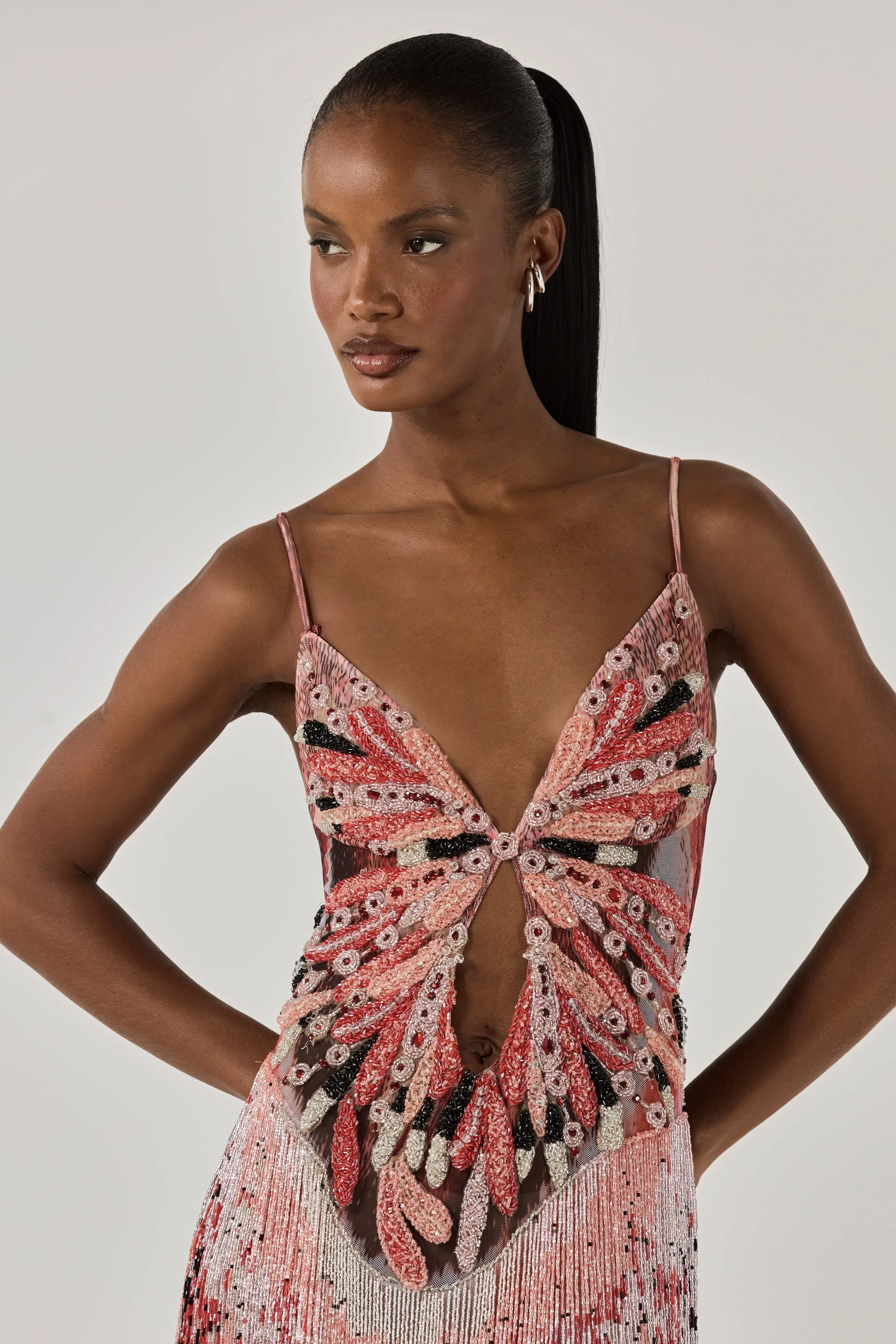 PAPILLON CUT OUT MAXI DRESS (RUNWAY)