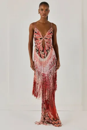 PAPILLON CUT OUT MAXI DRESS (RUNWAY)