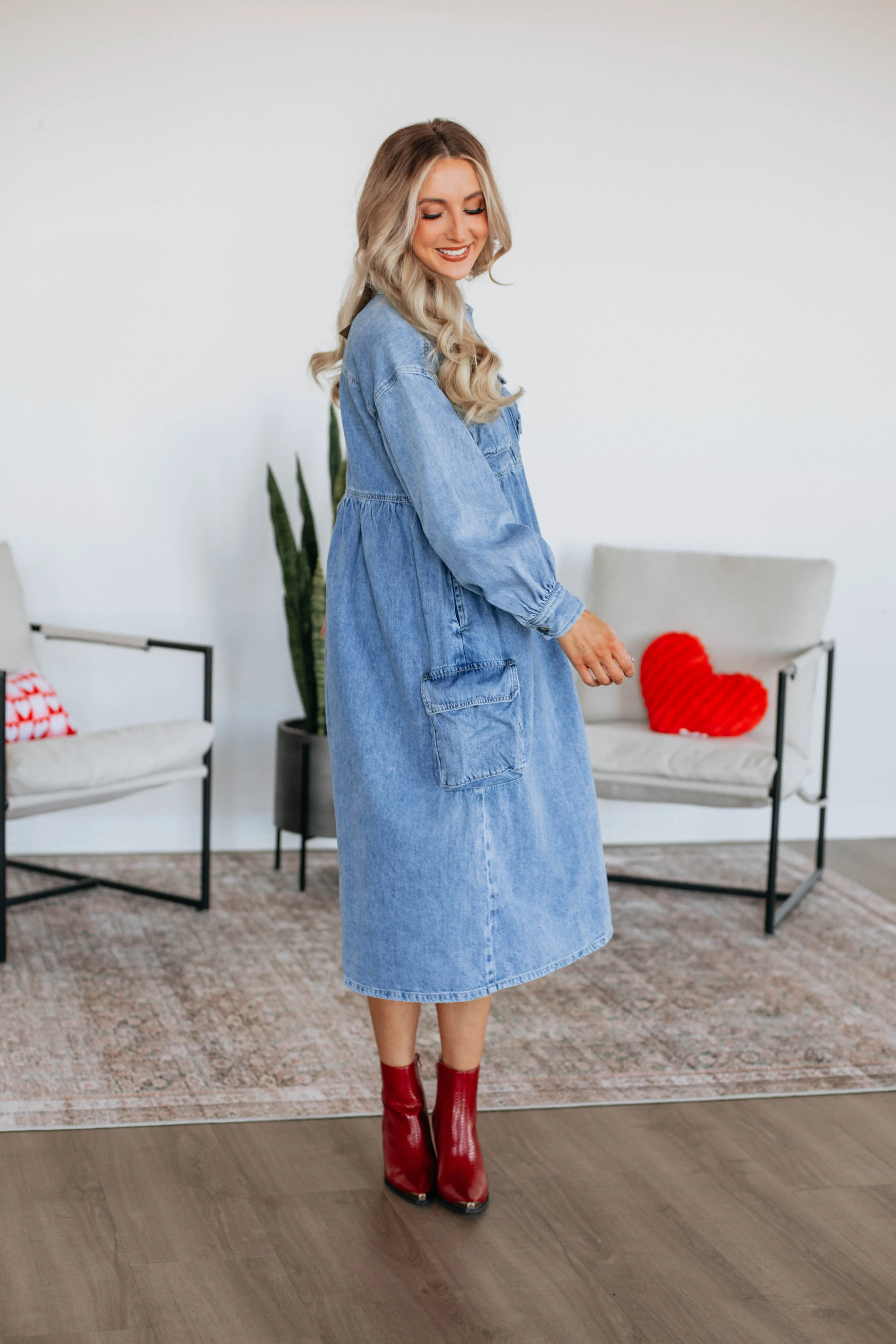 Payden Cargo Denim Dress
