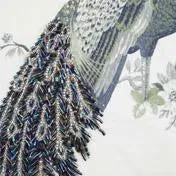 Peacock Beaded Cushion