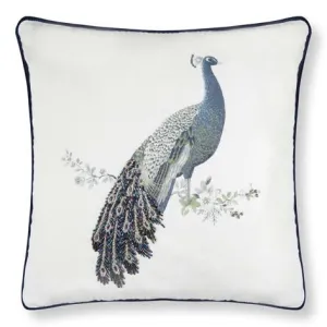 Peacock Beaded Cushion