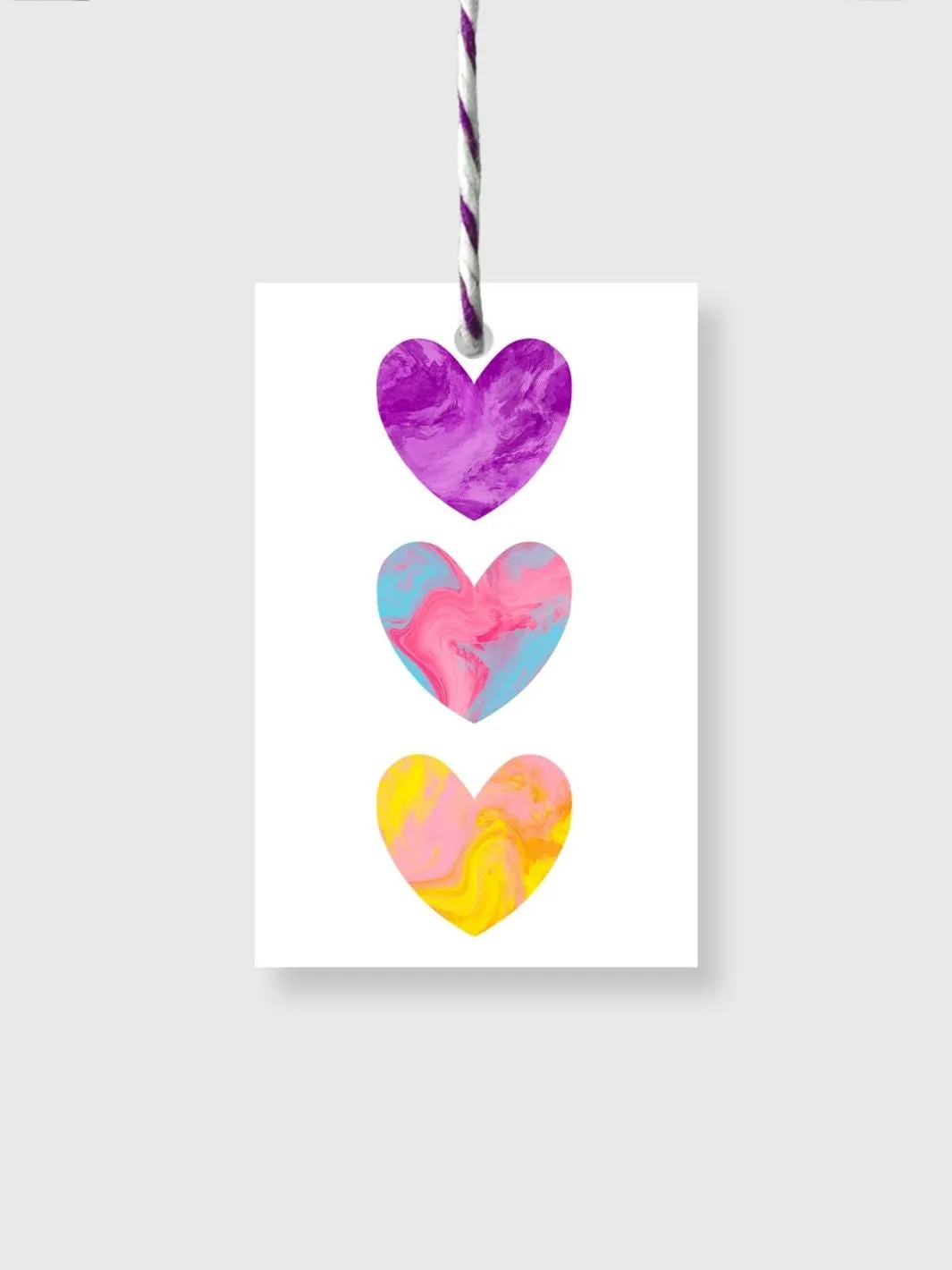 Proud Hearts swing gift tags