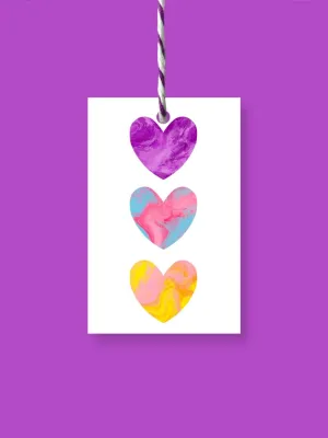 Proud Hearts swing gift tags