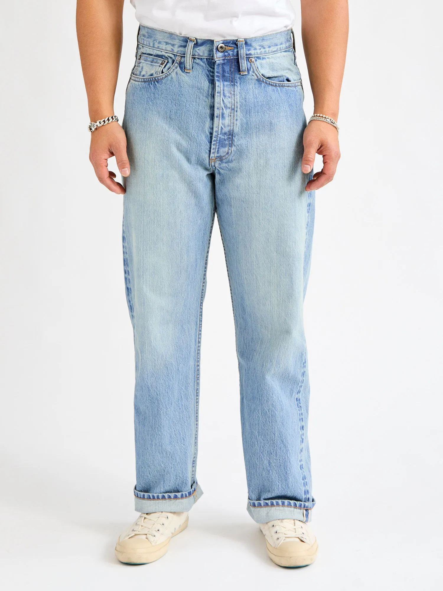 RS-100XV 14oz Vintage Wash Indigo Selvedge Denim - Relaxed Straight Fit