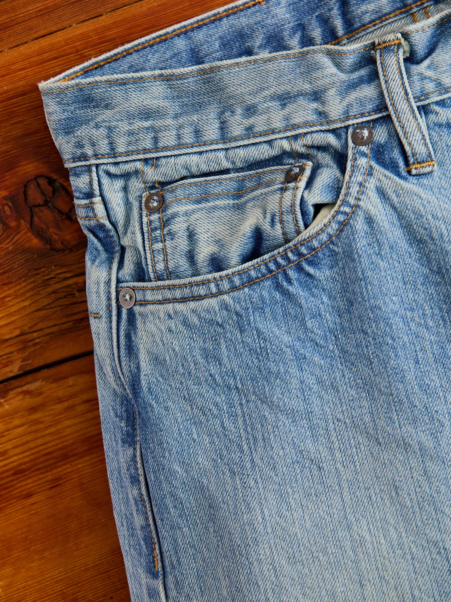 RS-100XV 14oz Vintage Wash Indigo Selvedge Denim - Relaxed Straight Fit