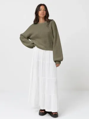 Ryhthm - Classic Knit jumper Sweater - Olive