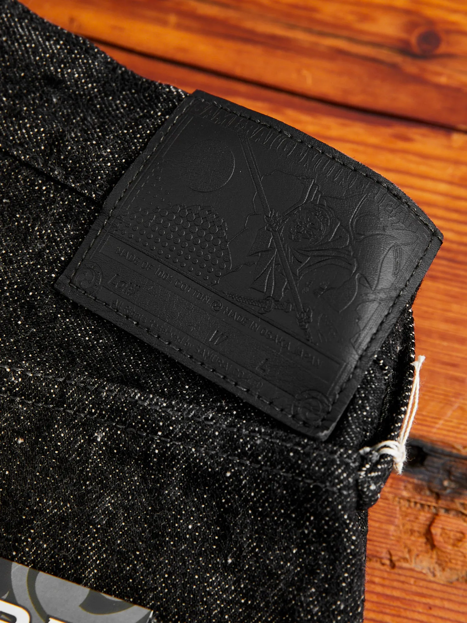 S211BK "Koku Benkei" 17oz Black Selvedge Denim - Relaxed Tapered Fit