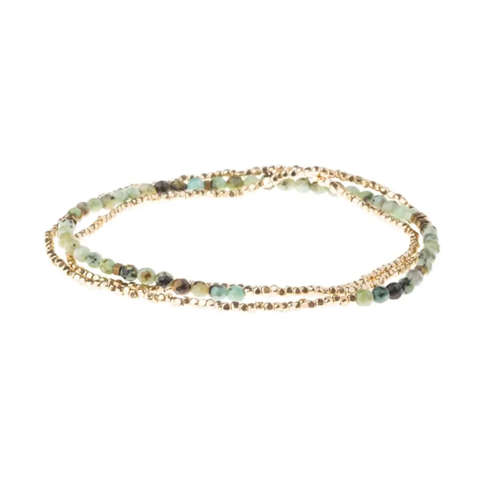SCOUT DELICATE STONE WRAP BRACELET TURQUOISE