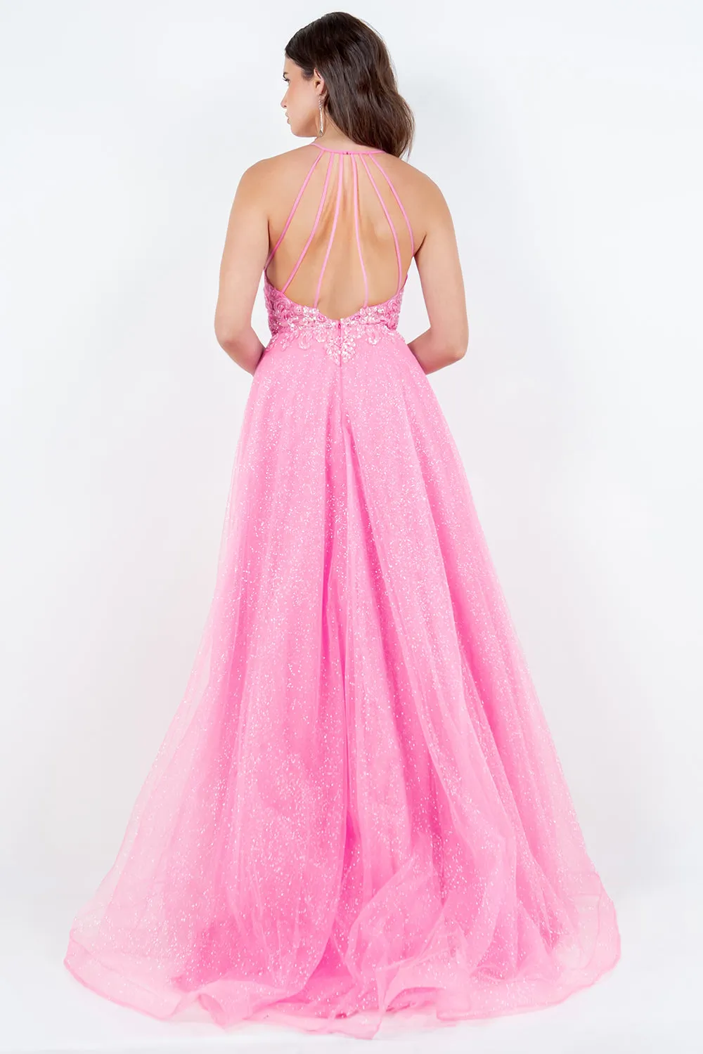 Sleeveless A-line Slit Gown by Cinderella Couture 8275J