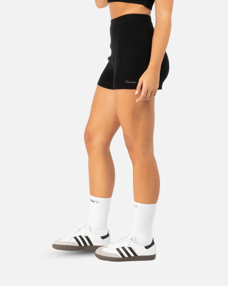 SSS REALISM ACHELON KNIT SHORTS BLACK