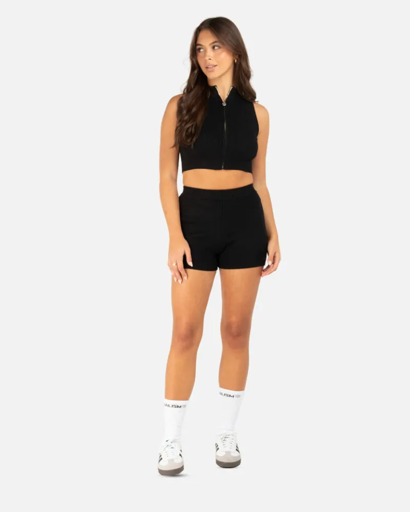 SSS REALISM ACHELON KNIT SHORTS BLACK