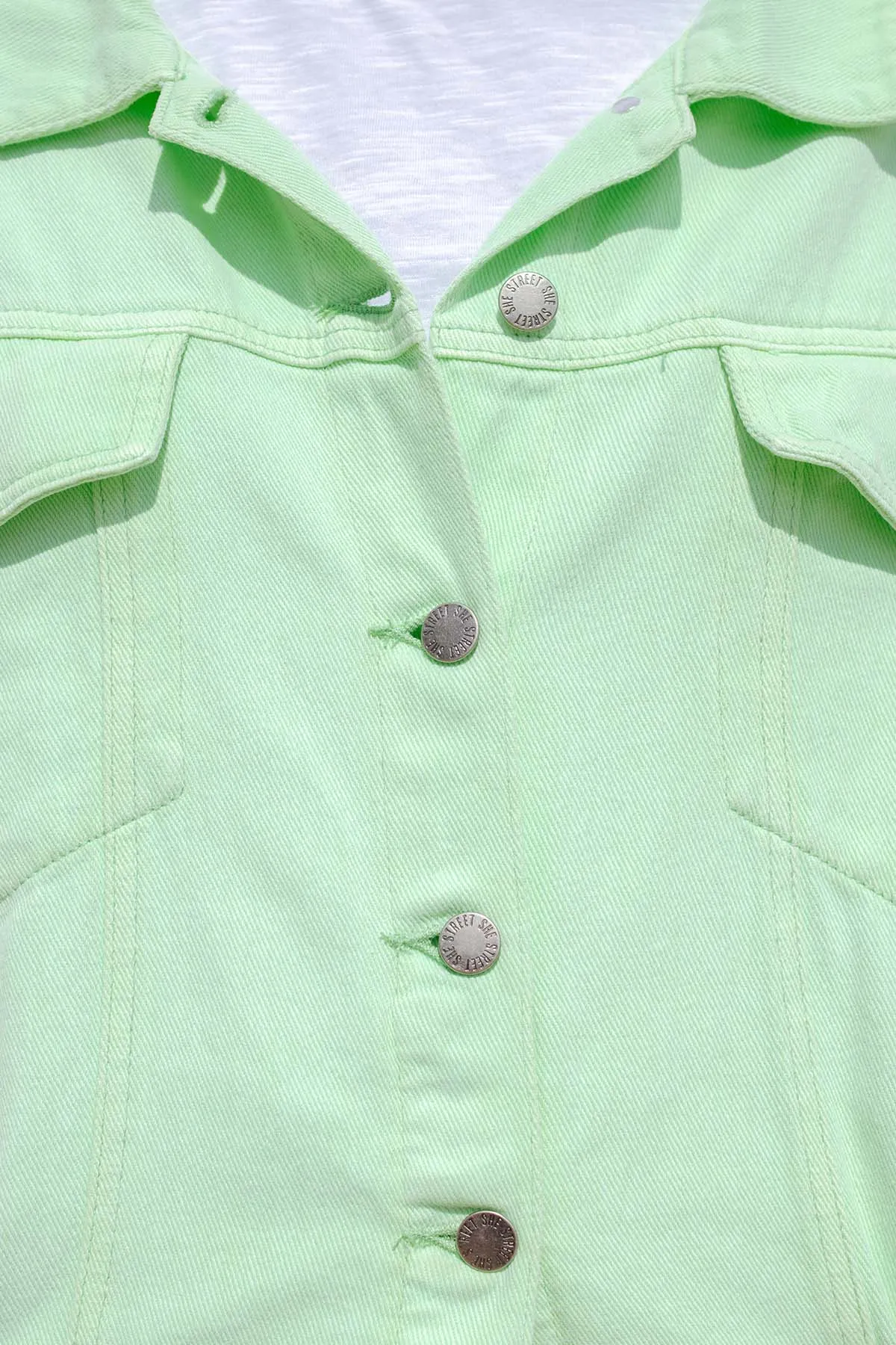 Street Denim Jacket - Mint