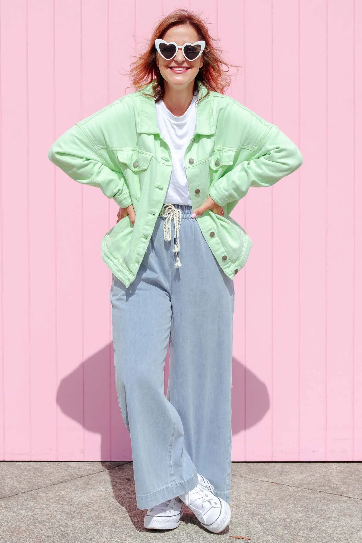 Street Denim Jacket - Mint