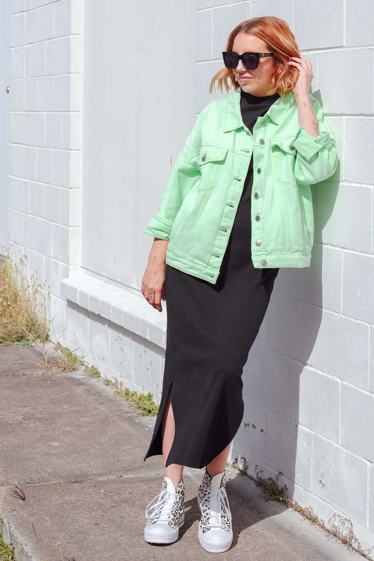 Street Denim Jacket - Mint